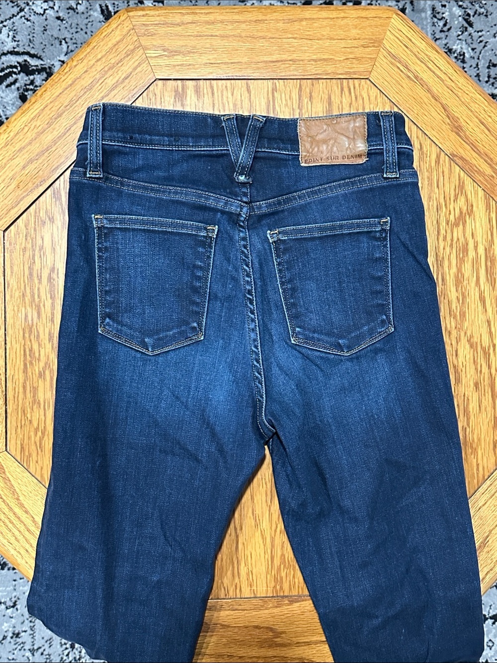 *POINT SUR* Dark Blue Skinny Denim Jeans California Made in USA Size 26 - Picture 6 of 8